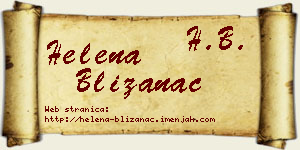 Helena Blizanac vizit kartica